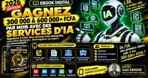 GAGNEZ 300 000 À 600 000+ FCFA PAR MOIS AVEC DES SERVICES D’IA